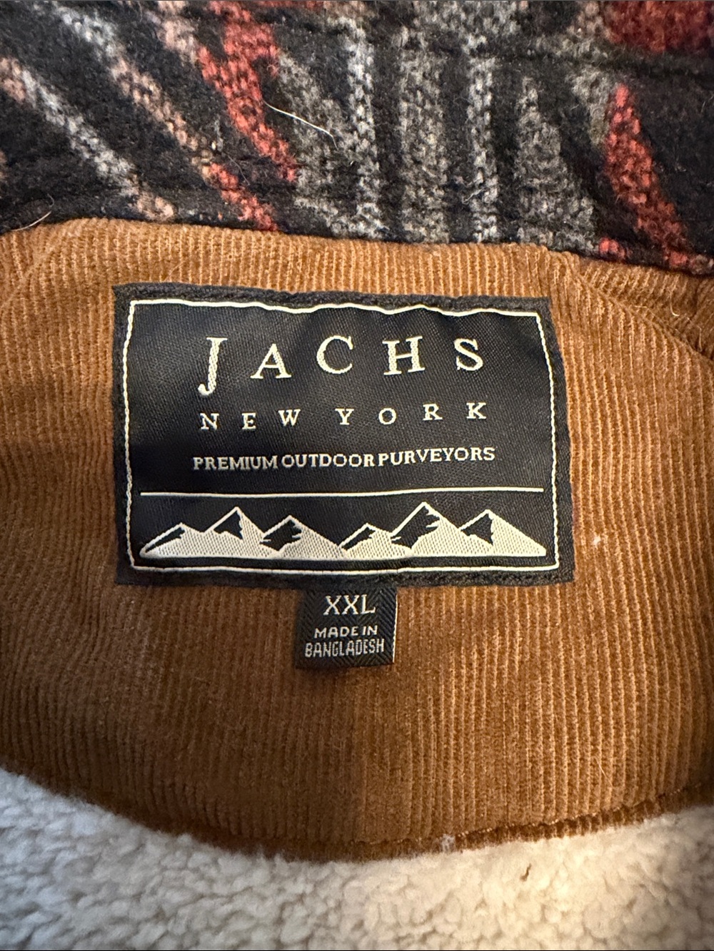 Jachs Patterned Black & Rust Aztec Shirt Jacket - Picture 2 of 9